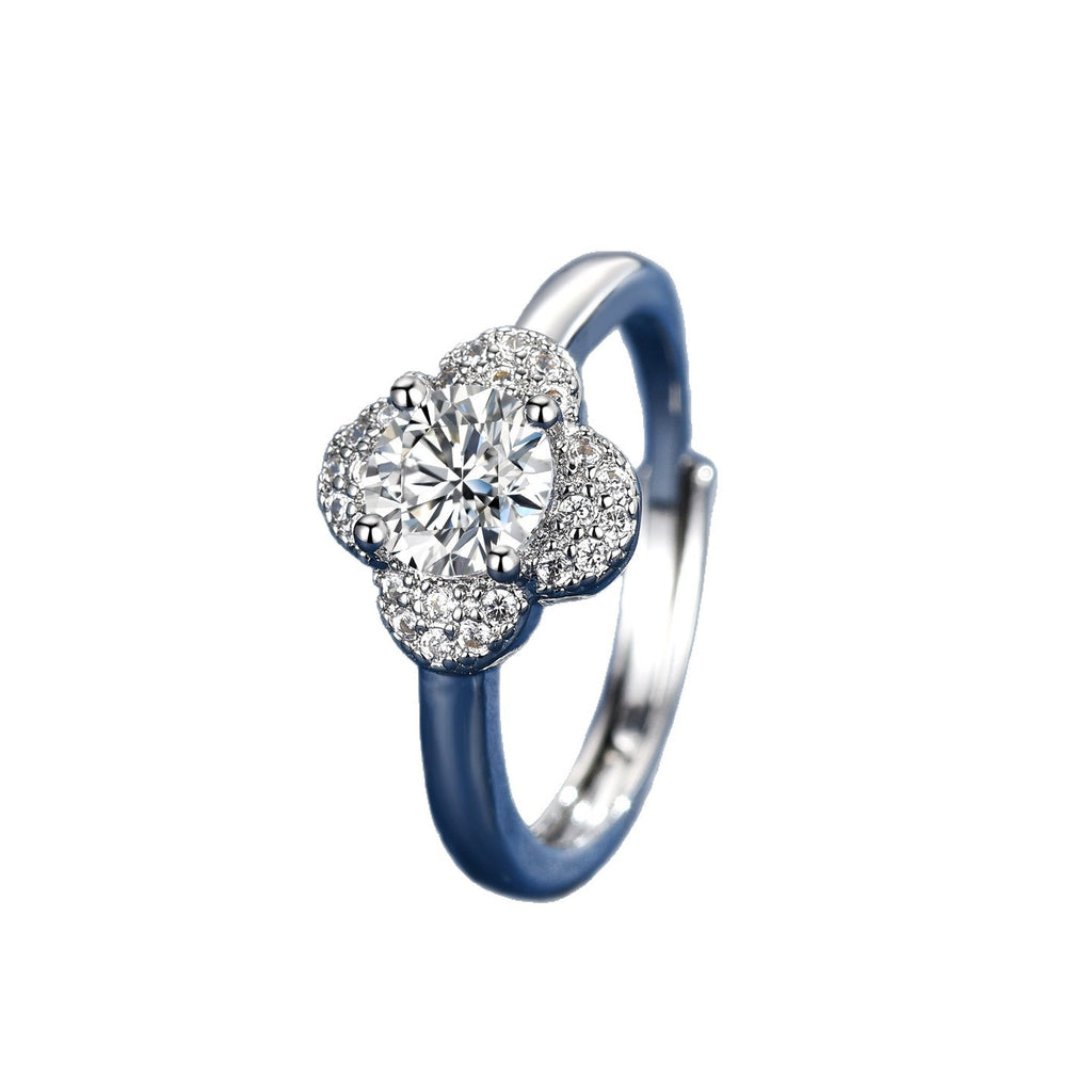 Silver Lucky Clover Ring