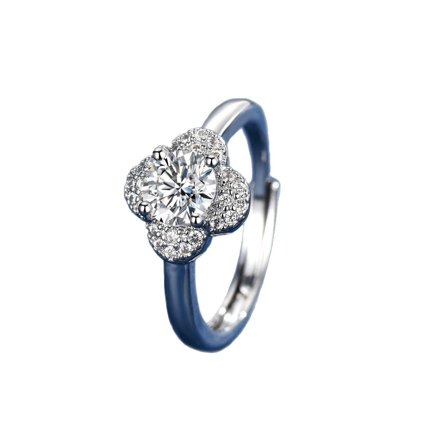 Silver Lucky Clover Ring