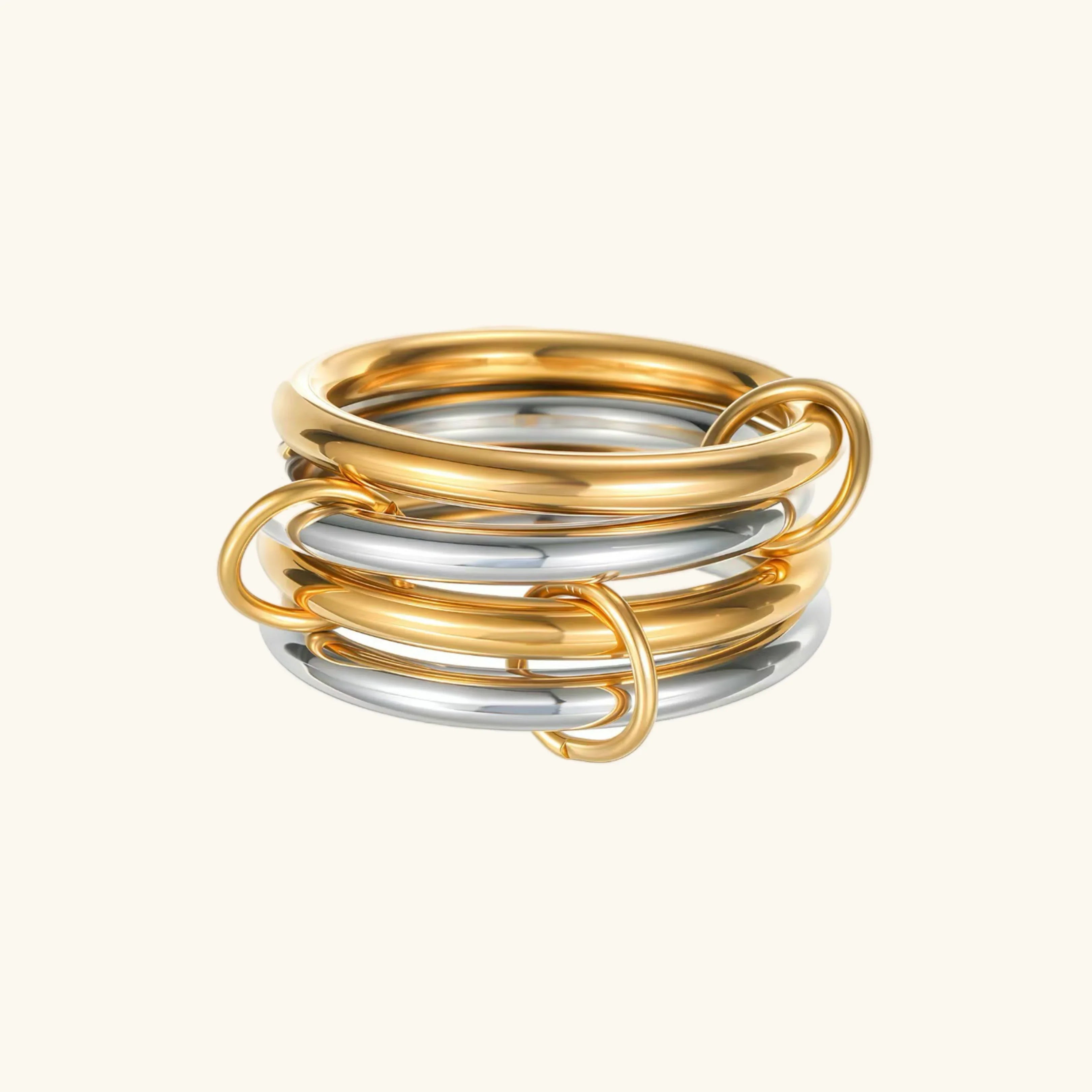 Alexandria Two-Tone Stacked Ring