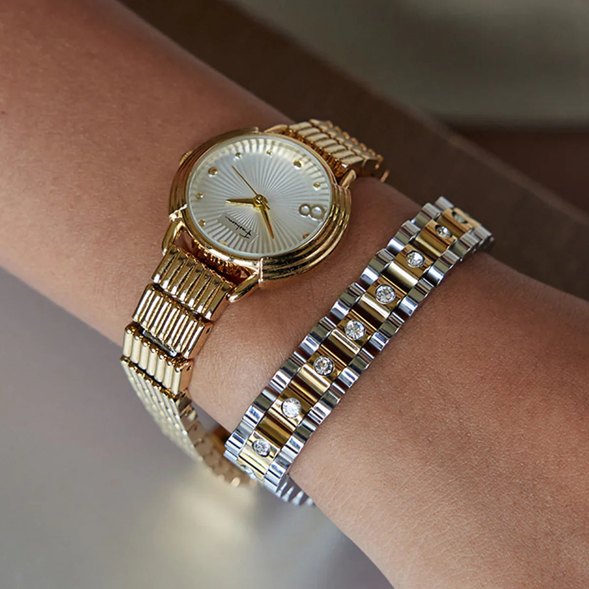 Gold Watchband Bracelet