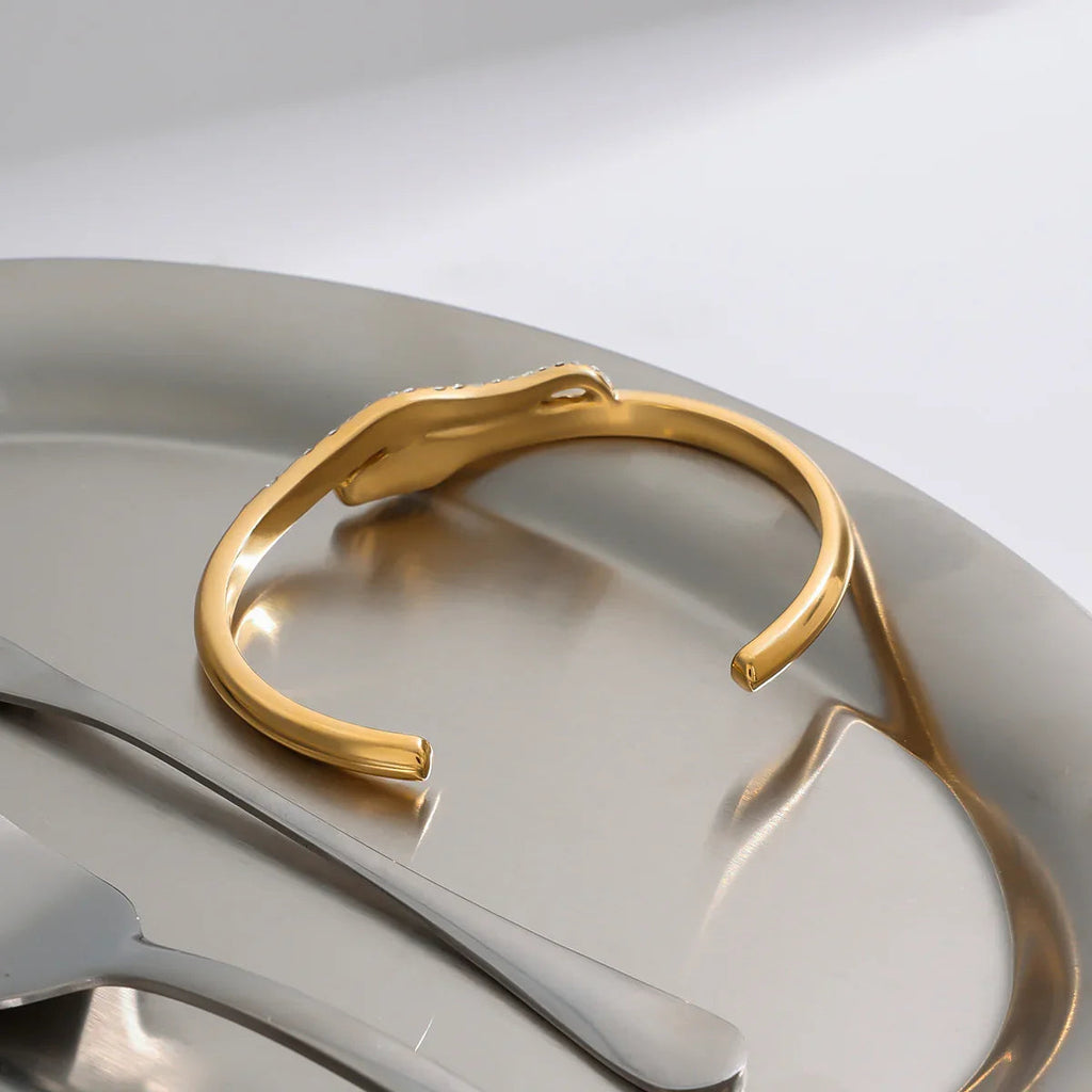 Rosalee Serpentine Diamond Bangle
