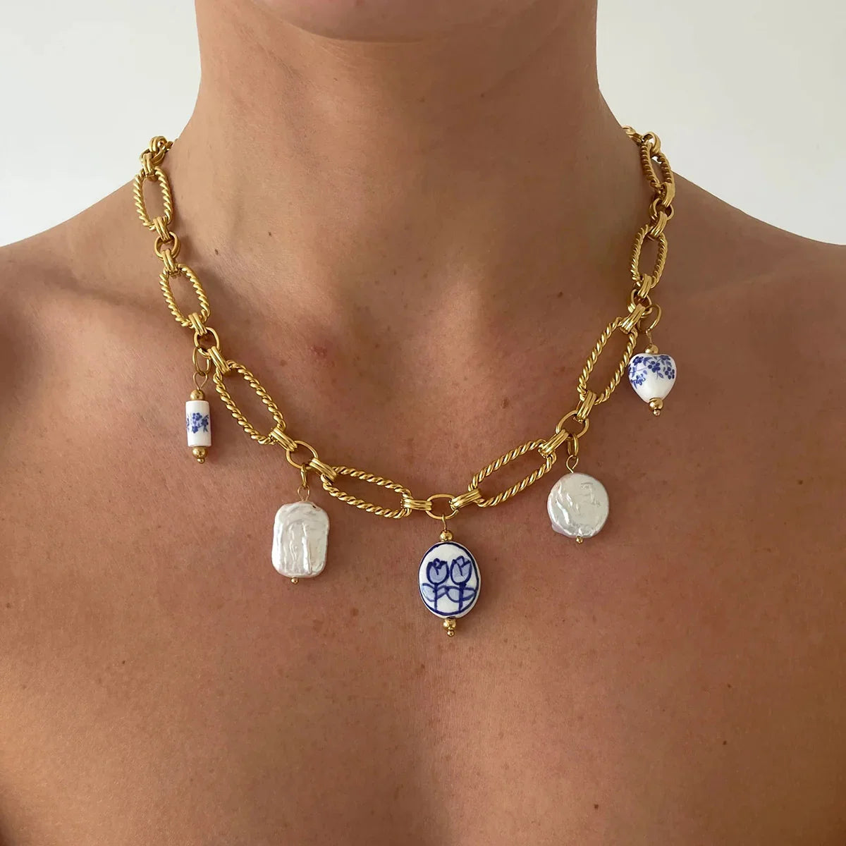 Cerulean Freshwater Pearl Necklace