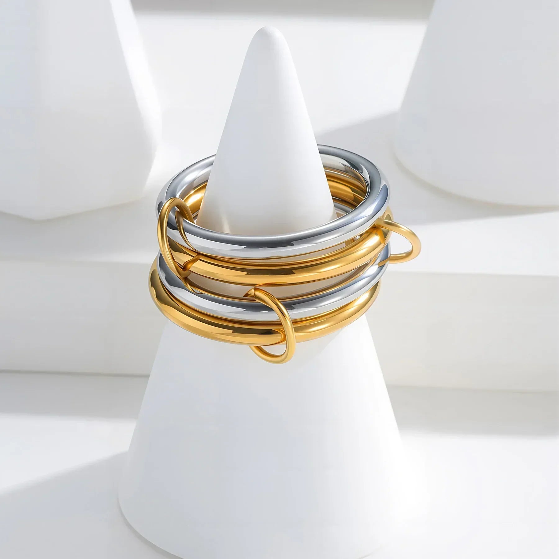 Alexandria Two-Tone Stacked Ring
