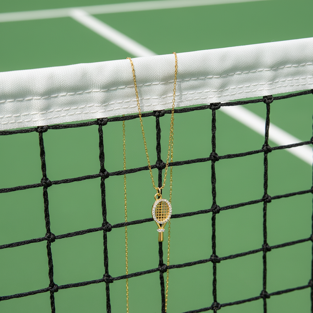 Aces Gold Tennis Pendant